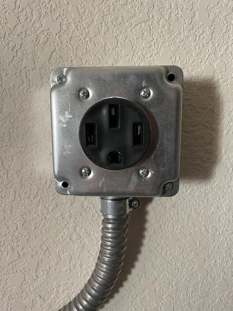 NEMA 14-50 outlet installed for Smart Home Electrical in Valparaiso